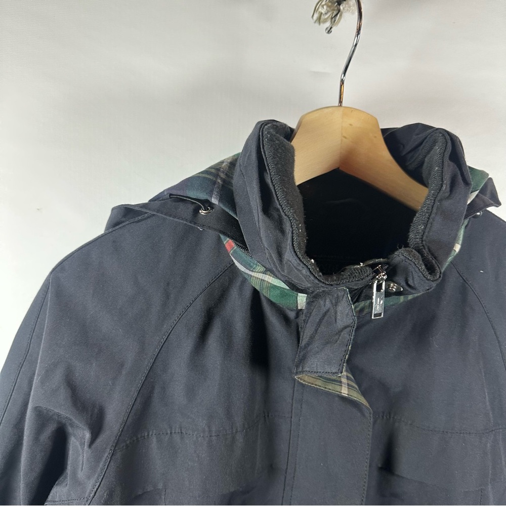 Pendleton Black Rain Jacket With Hood Zipper Clos… - image 6